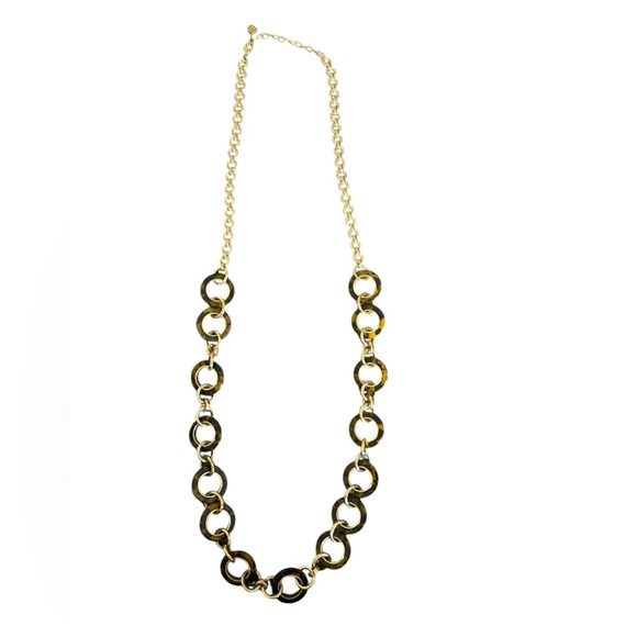 Talbots Jewelry - Talbots Gold and Brown Circle Necklace